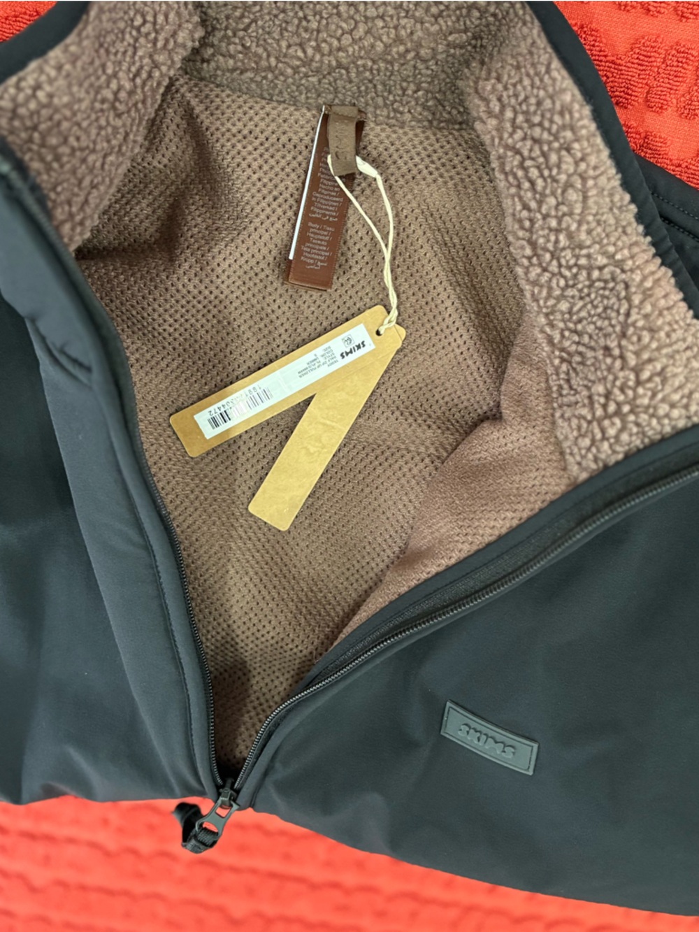 🔥 SKIMS Teddy Half Zip Pullover | Umber | S | NWT 🔥 - Picture 9 of 9